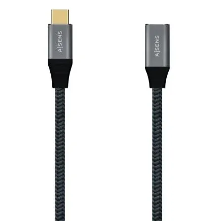 CABLE USB 3.2 GEN2x2 20GBPS 5A 100W USB-C M-USB-C H GRIS 1.0M AISENS A107-0635