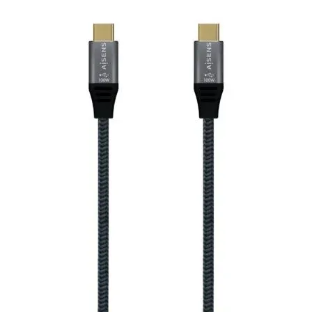CABLE USB 3.2 GEN2x2 20GBPS 100W E-MARK USB-CM-USB-CM GRIS 1.5M AISENS A107-0672