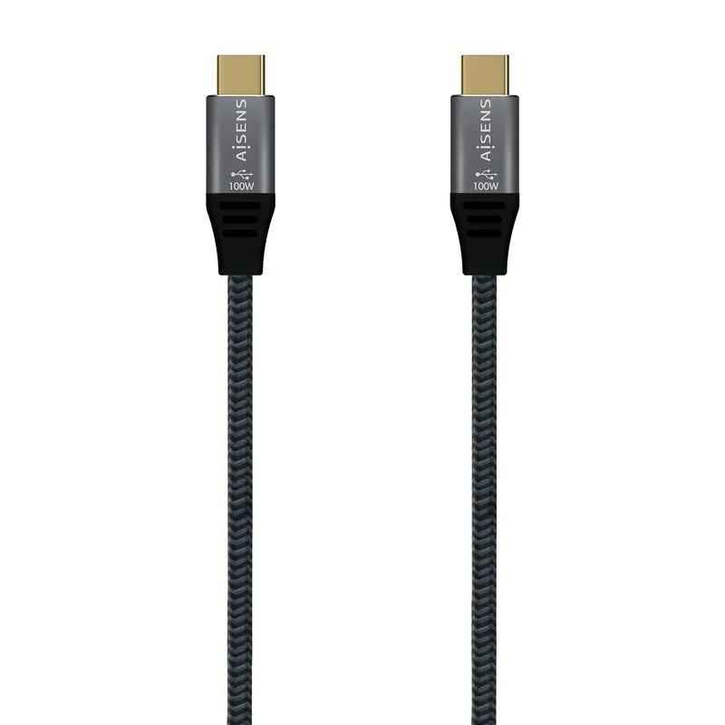 CABLE USB 3.2 GEN2x2 20GBPS 100W E-MARK USB-CM-USB-CM GRIS 1.5M AISENS A107-0672 - foto 2