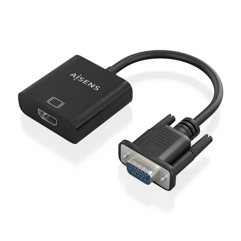 CONVERSOR SVGA+AUDIO A HDMI VGAM+JACKH+MicroBH-HDMI H NEGRO20CM AISENS A115-0873 - foto 2