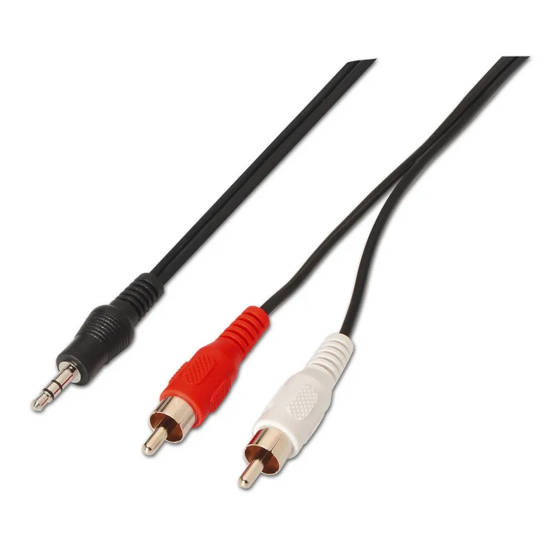 Cable Audio Estereo Jack 3.5m-2xrcam Negro 1.5m Aisens A128-0147 - foto 2