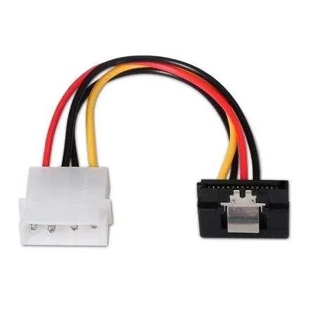 CABLE SATA Alimentación ACODADO ANCLAJES MOLEX 4PIN M-SATAH 16CM AISENS A131-0163