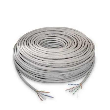 Cable RED RJ45 Cat.6 UTP Rigido Awg24 Gris 100M Aisens A135-0261