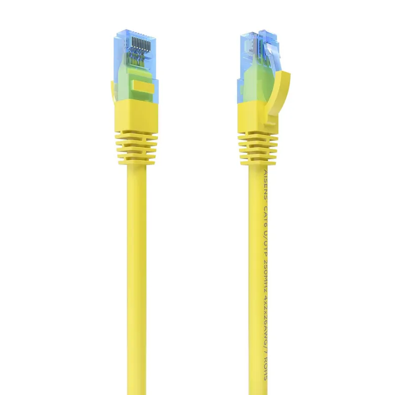 Cable RED Latiguillo RJ45 Cat.6 UTP Awg26 CCA Amarillo 25CM Aisens A135-0829 - foto 2