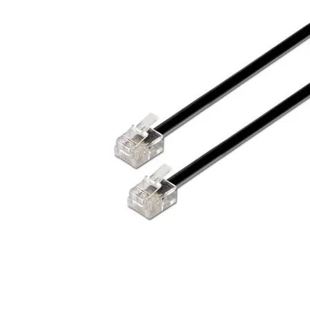 Cable Rj11 6p4c M-M Negro 2.0m Aisens A143-0319