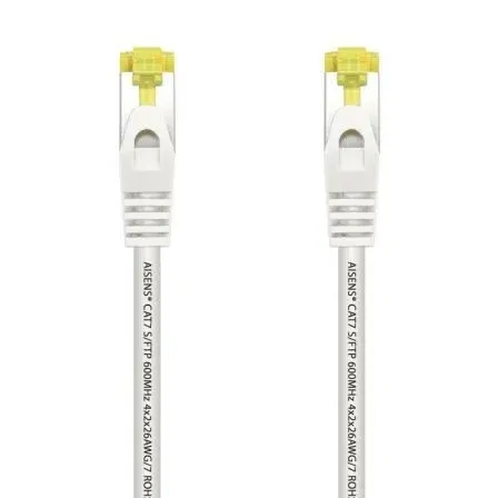 Cable RED Latiguillo RJ45 Lszh Cat.7 Sftp Awg26 Blanco 1.0m Aisens A146-0490