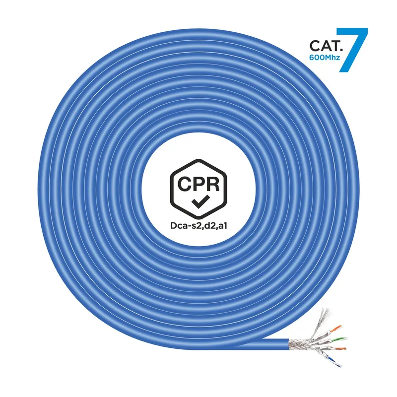 CABLE RED RJ45 LSZH CPR Dca CAT7 600 MHZ S/FTP AWG23 AZUL 305M AISENS A146-0665 - foto 2