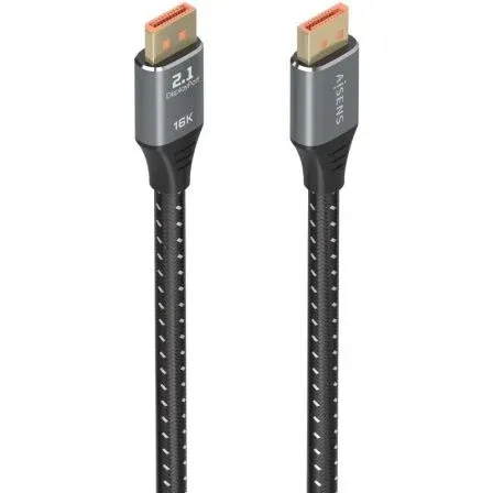 Cable Displayport V2.1 16k60hz 80GBPS Dpm-dpm Negro 2.0m Aisens A158-0903