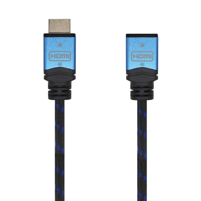 Cable HDMI V2.0 Prolongador 4k60hz 18GBPS Am-ah Negro Azul 1.0m Aisens A120-0452 - foto 2
