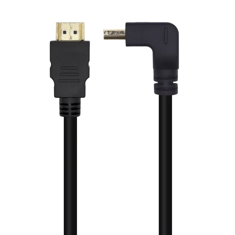 Cable HDMI V2.0 Acodado 4K 60HZ 18GBPS Am-am Negro 2.0m Aisens A120-0457 - foto 2