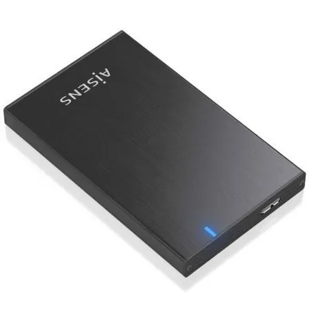 Caja Externa 2.5 9.5mm SATA A USB 3.0 Usb3.1 Gen1 Negra Aisens Ase-2527b
