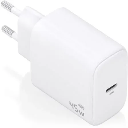 Cargador GAN 45W Usb-c Pd3.0 Blanco Aisens A110-0969