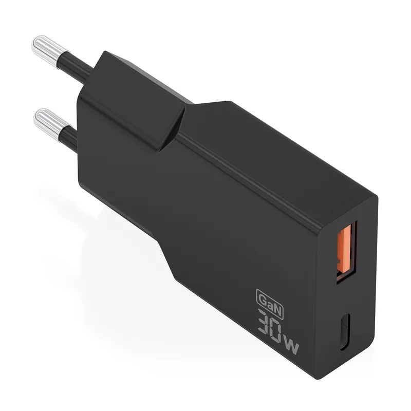 Cargador GAN ULTRA Delgado 30W Usb-c Usb-a Pd3.0 Qc4.0 Negro Aisens A110-1005 - foto 2