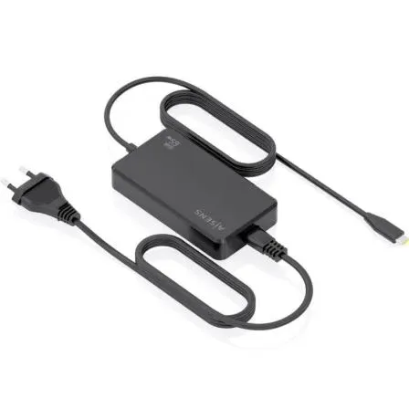 CARGADOR DE SOBREMESA GaN 65W PD3.0 1XUSB-C 1.8M NEGRO AISENS ASCH-1PD65D068-BK