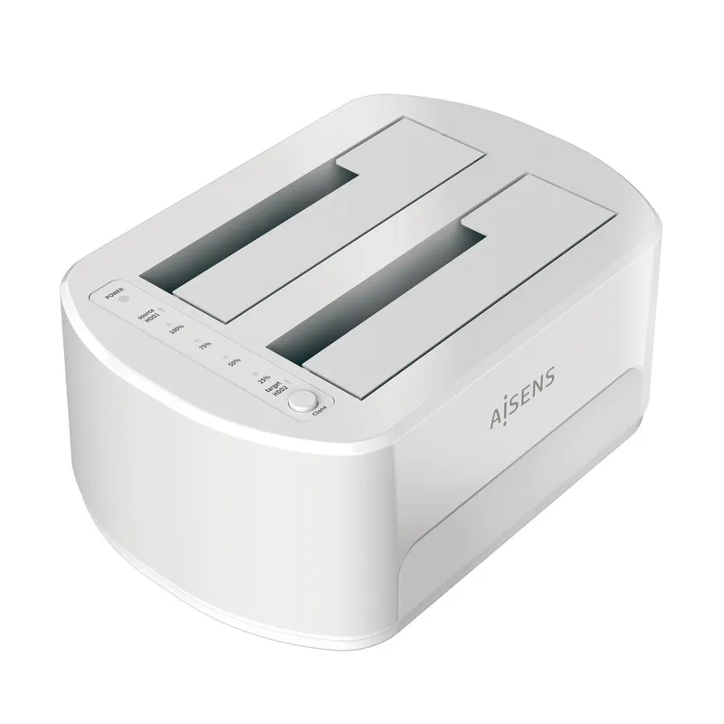 Docking Doble Bahia SATA 2.5 3.5 USB 3.0 3.1 Gen1 Clone Blanca Aisens Asds-d02w - foto 2