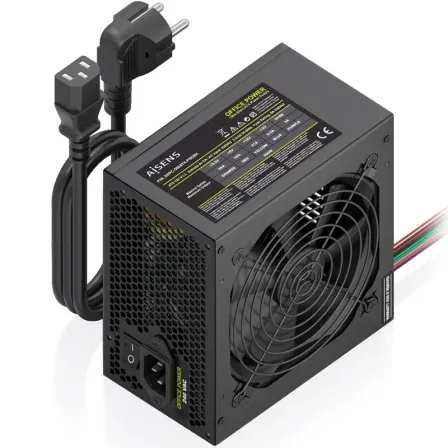 Fuente Alimentacion ATX 500W Cable Alimenta OEM Negra Aisens Aspc-500atx-psebk