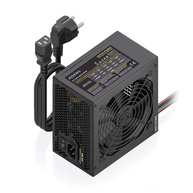 Fuente Alimentacion ATX 500W Cable Alimenta OEM Negra Aisens Aspc-500atx-psebk - foto 2