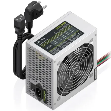 Fuente Alimentacion ATX 500W Cable Alimentacion OEM Plata Aisens Aspc-500atx-pse