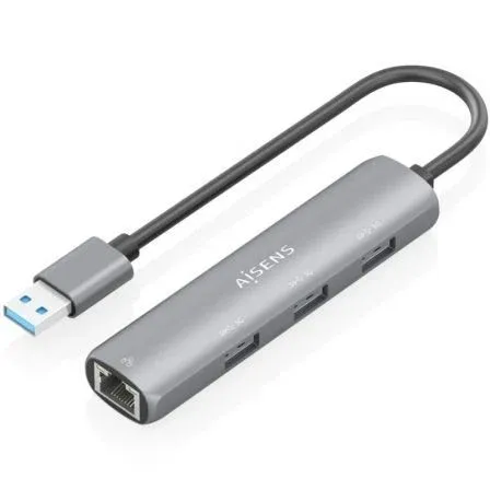 Dock Aisens Usb-a 3.0 A Ethernet Gigabit HUB 3usb-a Gris 15CM Asuc-4p034-gr