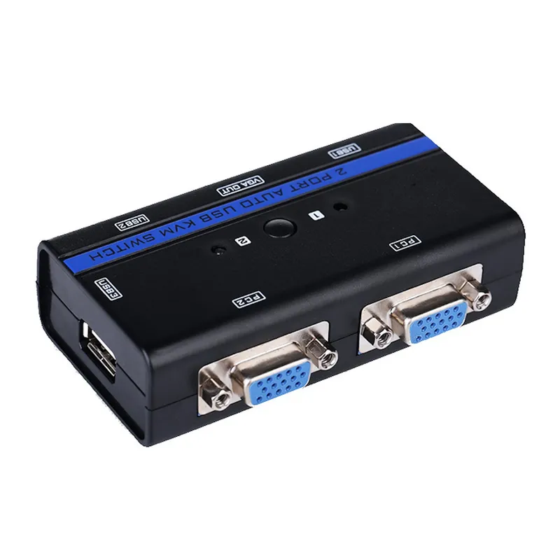 Conmutador KVM VGA USB 1u-2pc+cable Negro Aisens A111-0064 - foto 2