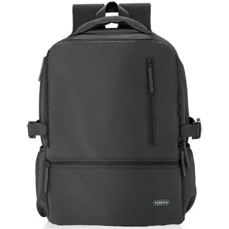 Bolsa Mochila Portatil 15.6 Deportiva Repelente Agua Negro Aisens Asbg-bp086-bk