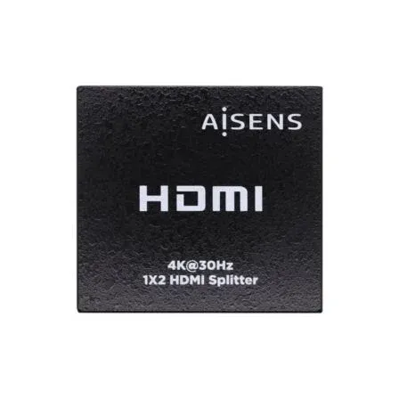 HDMI DUPLICADOR 4K 30HZ 1x2 CON ALIMENTACION NEGRO AISENS A123-0506