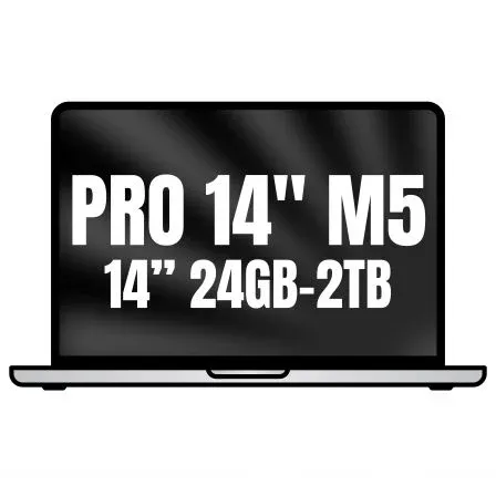 Apple Macbook Pro 14"/ M5 Pro 18-Core CPU/ 24GB/ 2TB Disco Sólido SSD/ 20-Core GPU/ Plata