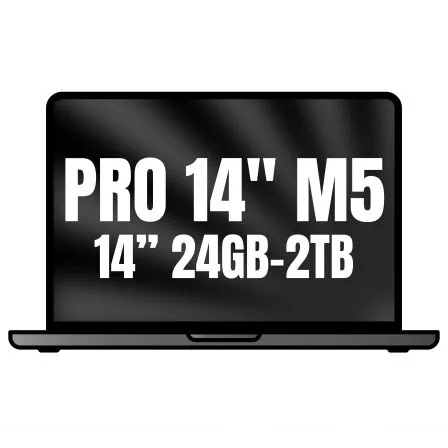 Apple Macbook Pro 14"/ M5 Pro 18-Core CPU/ 24GB/ 2TB Disco Sólido SSD/ 20-Core GPU/ Negro Espacial