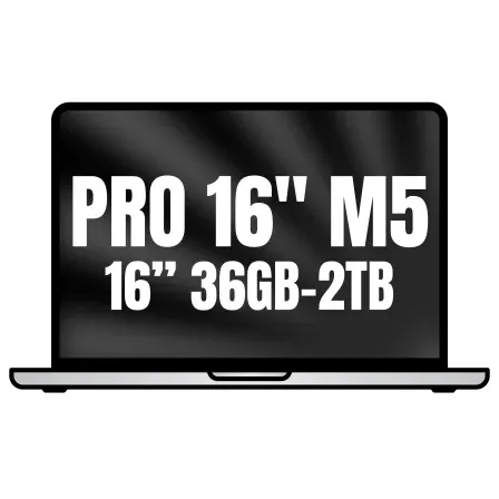 Apple Macbook Pro 16"/ M5 Max 18-Core CPU/ 36GB/ 2TB Disco Sólido SSD/ 32-Core GPU/ Plata
