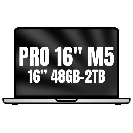 Apple Macbook Pro 16"/ M5 Max 18-Core CPU/ 48GB/ 2TB Disco Sólido SSD/ 40-Core GPU/ Plata