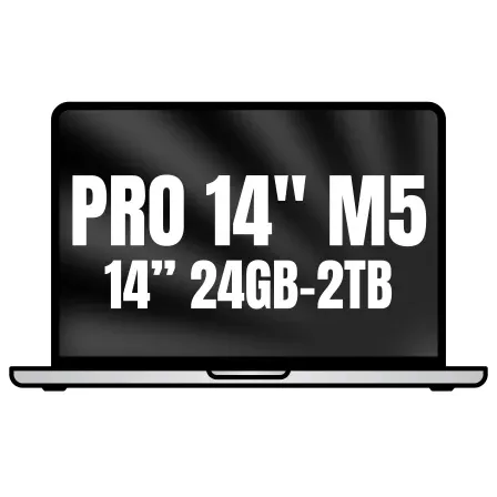 Apple Macbook Pro 14"/ M5 Pro 15-Core CPU/ 24GB/ 2TB Disco Sólido SSD/ 16-Core GPU/ Plata