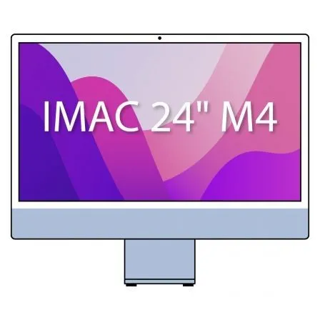 Apple iMac 24" Retina 4,5K / M4 10-Core CPU/ 24Gb/ 512Gb Disco Sólido SSD/ 10-Core GPU/ Azul