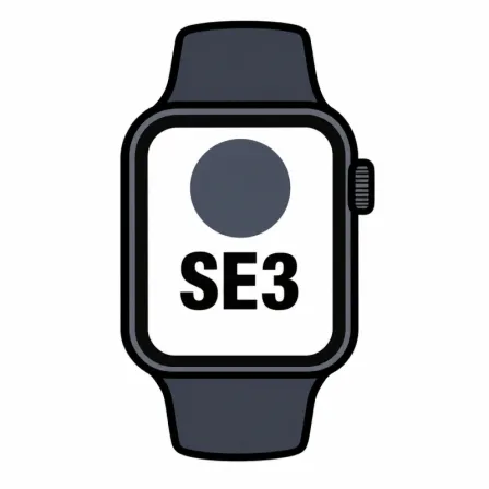 Apple Watch SE3/ GPS/ Cellular/ 40mm/ Caja de Aluminio Medianoche/ Correa Deportiva Azul Marino M/L