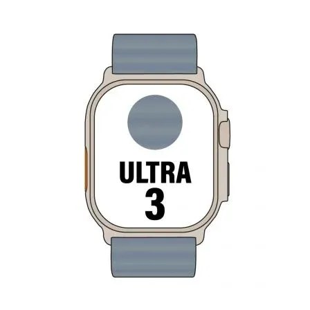 Apple Watch Ultra 3 GPS/ Cellular 49mm Caja de Titanio Natural/ Correa Ocean Azul Naútico - foto 2