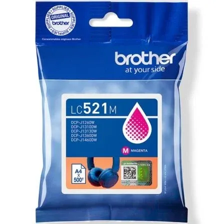 Tinta Brother Lc521m Dcpj11260w Dcp-j1310dw ORI Magenta