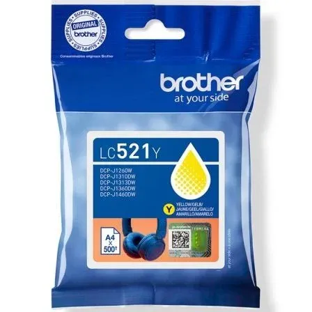 Tinta Brother Lc521y Dcpj11260w Dcp-j1310dw ORI Amarillo