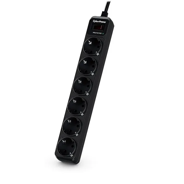 Regleta 6 Salidas Cyberpower Cinterruptor Cprotec 1.8m Negra B0620sc0-de - foto 2