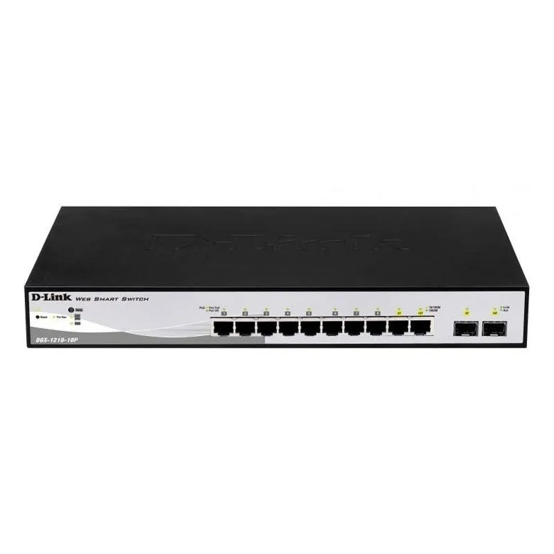 SWITCH D-LINK 10P DGS-1210-10P/E 8P 10/100/1000 PoE +2P SFP 100/1000 - foto 2