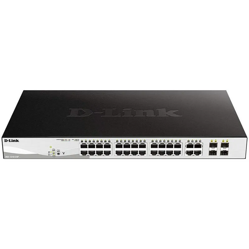SWITCH D-LINK 24P DGS-1210-24P/E 10/100/1000 PoE 2PCb1000BaseT - foto 2