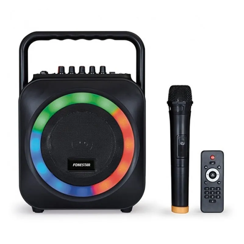 Altavoz Fonestar Portatil Karaoke Micro 35W USB Bluetooth RGB Bateria Box35-led - foto 2