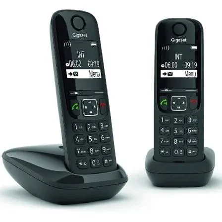 Telefono Fijo Inalambrico Gigaset As690 DUO Negro L36852-h2816-d201