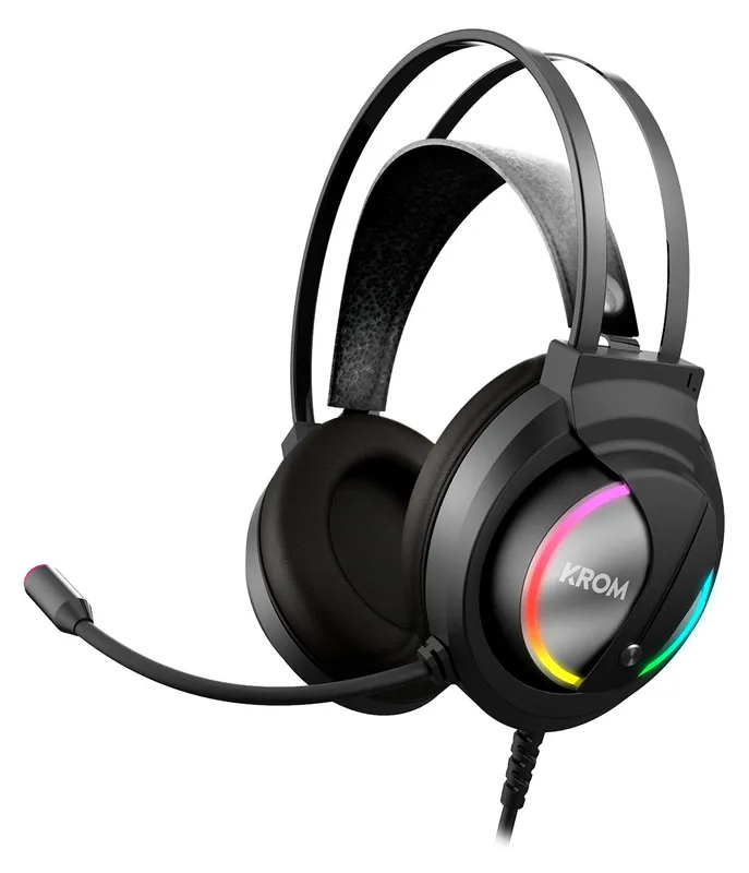 Auricular Krom Kappa Gaming Stereo Microfono Negro RGB - foto 2