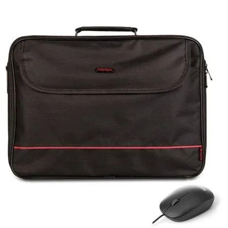 Bolsa Portatil 16 NGS Monray Bureau KIT (bolsa+raton) Negro Y Rojo