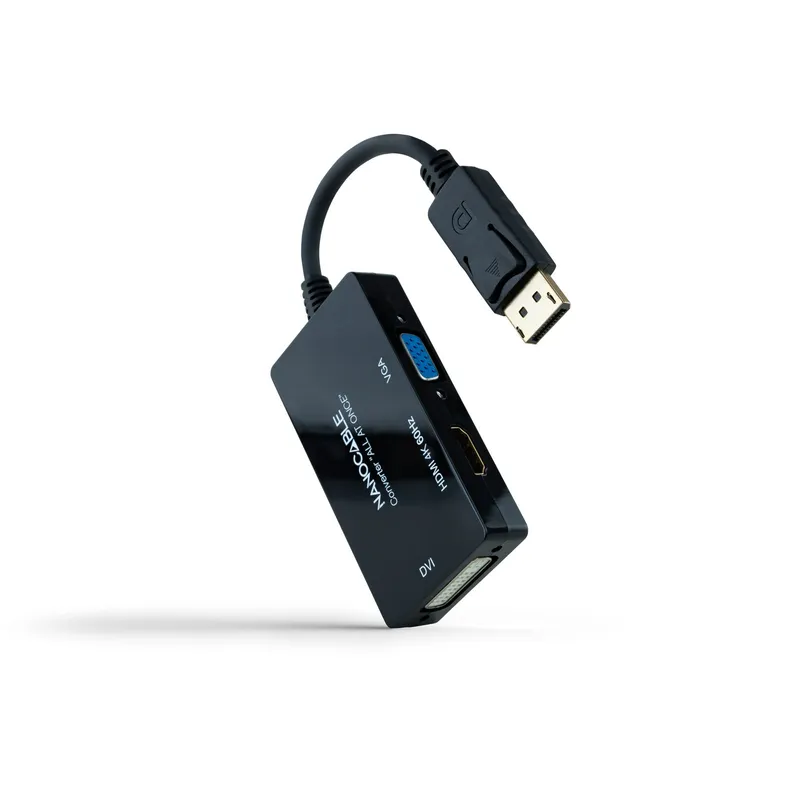 Conversor DP A Hdmi/h-dvi/h-vga/h Negro 25 CM Nanocable 10.16.3301-all
