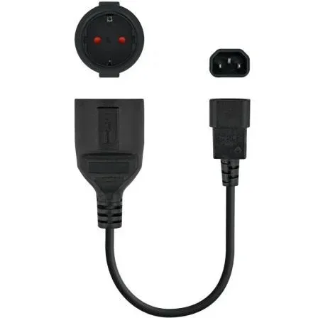 CABLE ADAPTADOR C14/M a CEE7/H 16A 50CM 10.22.0902 NANOCABLE