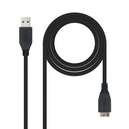 Cable USB 3.0 Tipo Am-micro BM Negro 1.0 M Nanocable 10.01.1101-bk