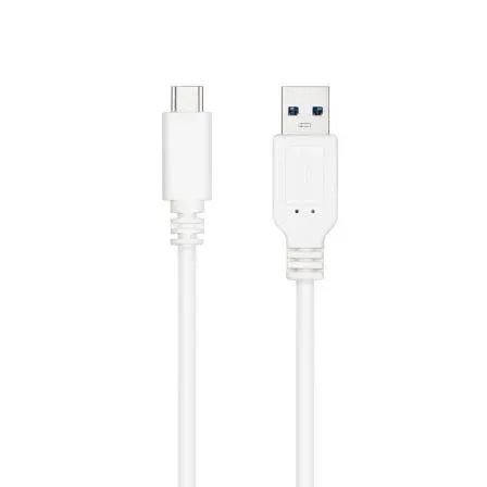CABLE USB 3.1 GEN2 10Gbps 3A USB-C/M-A/M BLAN 1.5M NANOCABLE 10.01.4001-L150-W