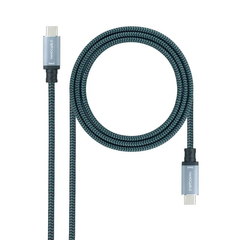 Cable USB 3.1 Gen2 5A Usb-c/m-usb-c/m Neg/gr 1 M Nanocable 10.01.4101-comb - foto 2