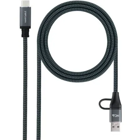 CABLE USB 3.2 GEN2x2 5A/100W USB-C USB-A 1 M NANOCABLE 10.01.4111-COMB