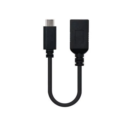 Cable USB 3.1 Gen1 5GBPS 3A Tipo Usb-cm-ah Negro 15CM Nanocable 10.01.4201